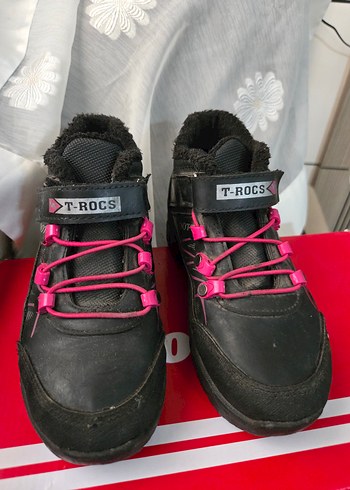 Kız Çocuk Siyah-Pembe Punk Tarzı Bot - Görsel 3