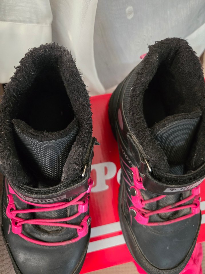 Kız Çocuk Siyah-Pembe Punk Tarzı Bot - Görsel 4