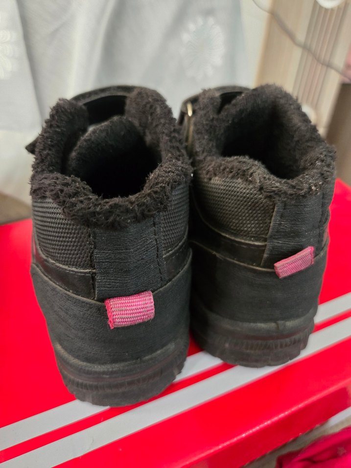 Kız Çocuk Siyah-Pembe Punk Tarzı Bot - Görsel 5