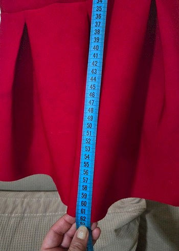 Kız Çocuk Kırmızı Parlak Uzun Kollu Elbise - Görsel 5