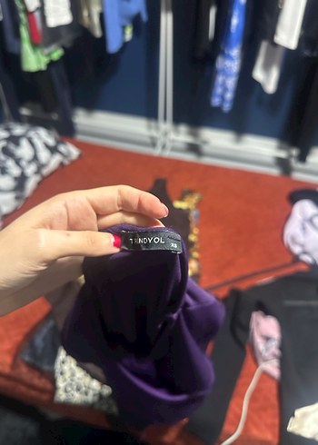 Mor Balıkçı Yaka Uzun Kollu Kadın Bluz - Görsel 2