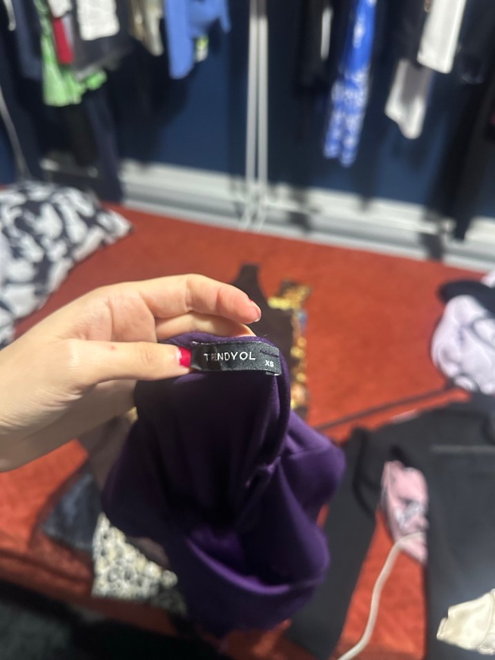 Mor Balıkçı Yaka Uzun Kollu Kadın Bluz - Görsel 2