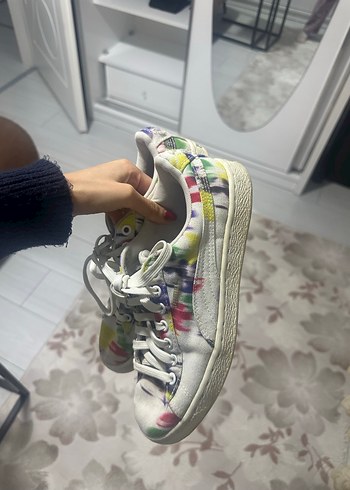 Renkli Tie-Dye Kadın Spor Ayakkabı - Görsel 2