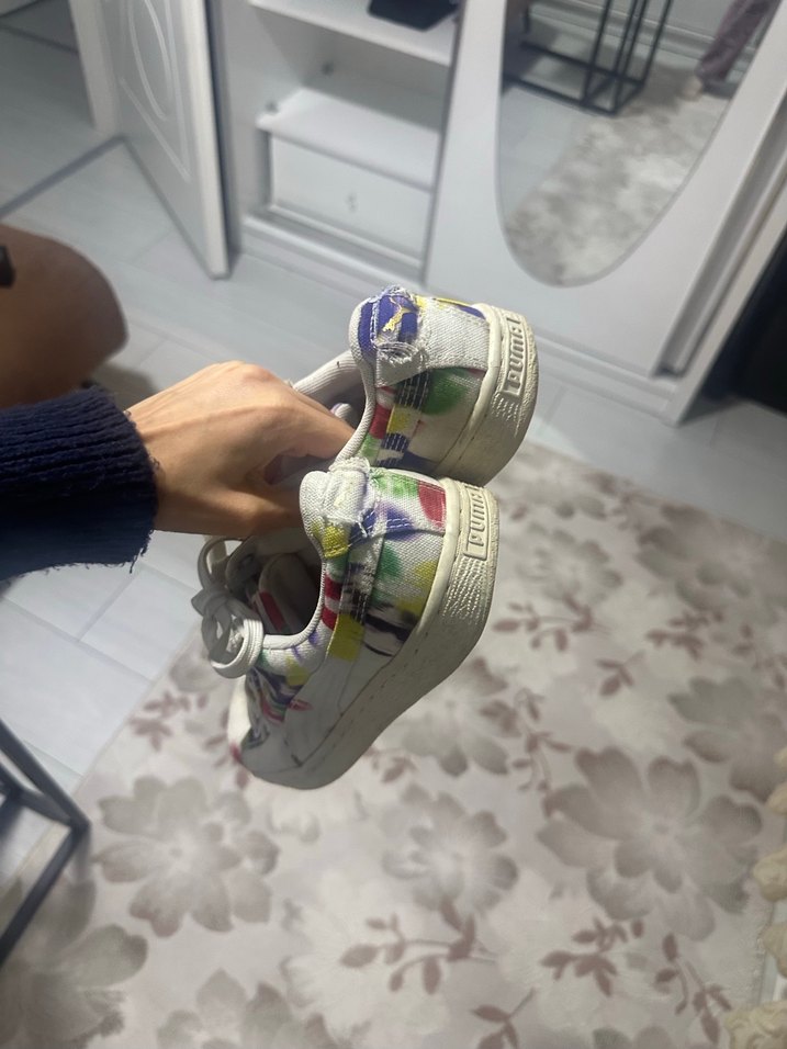 Renkli Tie-Dye Kadın Spor Ayakkabı - Görsel 3