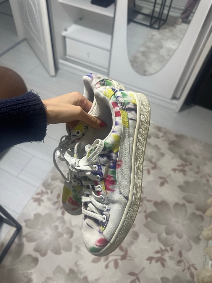 Renkli Tie-Dye Kadın Spor Ayakkabı - Görsel 2