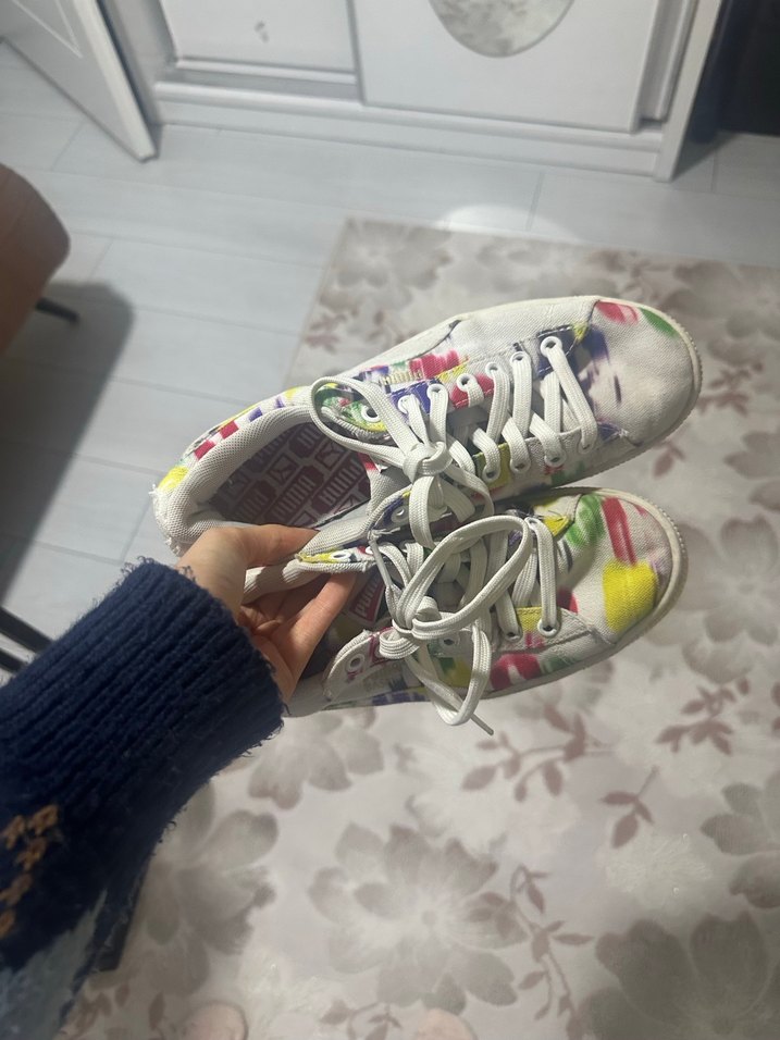 Renkli Tie-Dye Kadın Spor Ayakkabı - Görsel 5