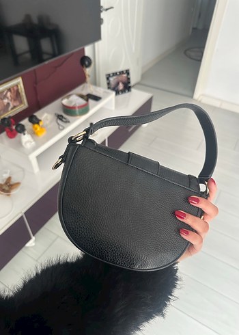 Versace Jeans Couture Kadın Siyah Deri Çanta - Görsel 2