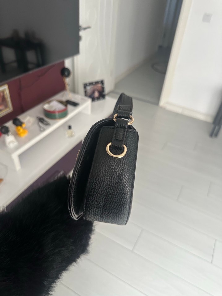 Versace Jeans Couture Kadın Siyah Deri Çanta - Görsel 3