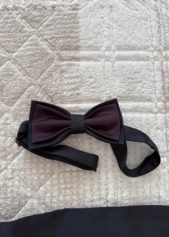 Hatemoğlu Bordo Siyah Gotik Erkek Papyon Seti - Görsel 3