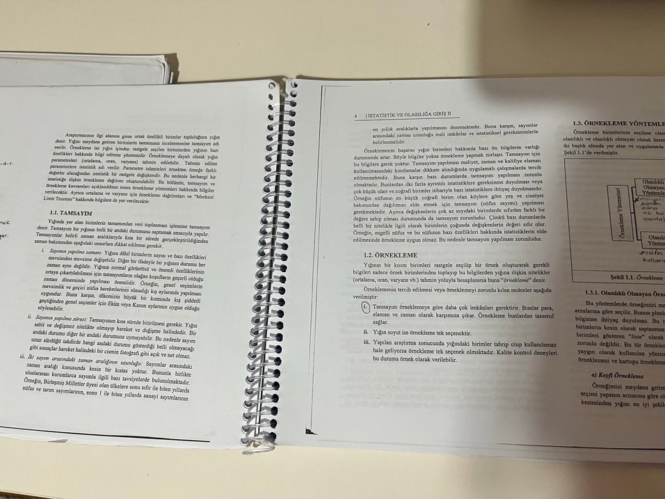 İstatistik ve Olasılığa Giriş II Kitabı pdf çıktısı - Görsel 2