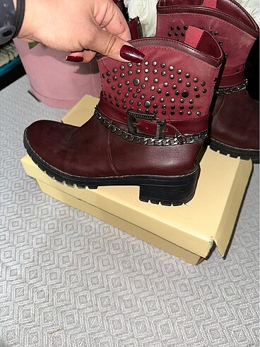40 Beden bordo Renk Bordo vintage bot
