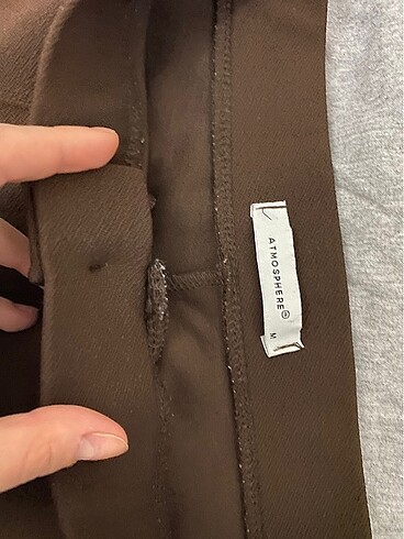 m Beden Kahverengi bolpaça kumaş pantalon yazlık