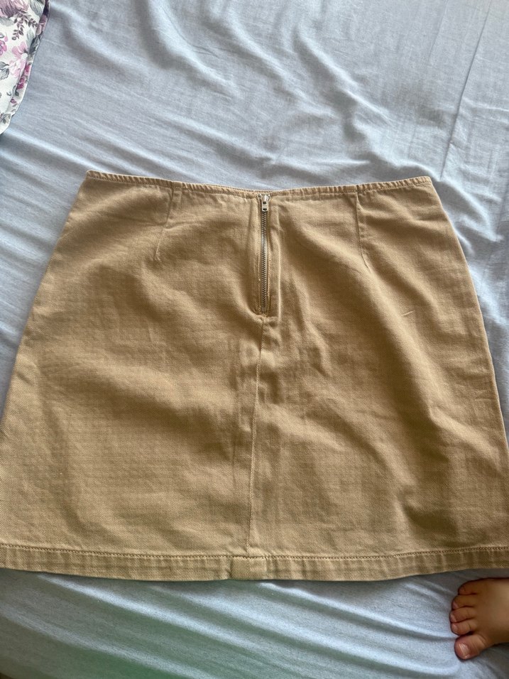 Bej Midi Kadın Mini Etek - Görsel 4