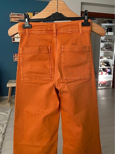 36 Beden turuncu Renk Zara Pantolon