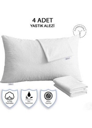 8 li Sıvı Geçirmez Yastık Alezi 