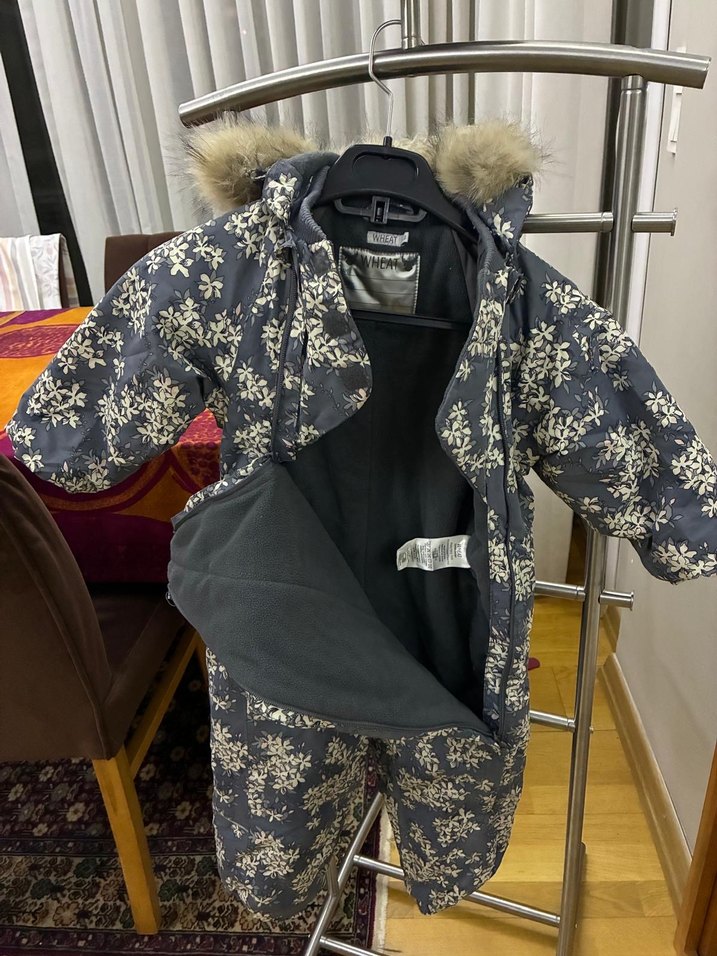 Gri Kürklü Bebek Kar Tulumu - Wheat marka - Görsel 5