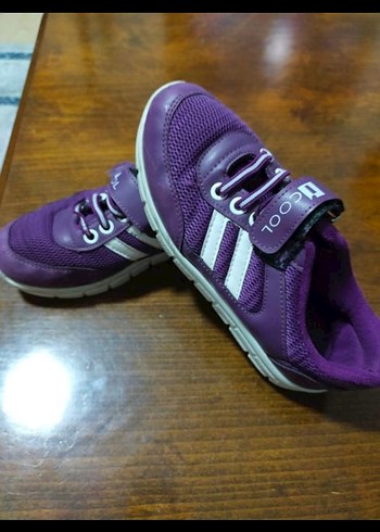 Mor Kız Çocuk Spor Ayakkabı Velcro Bantlı