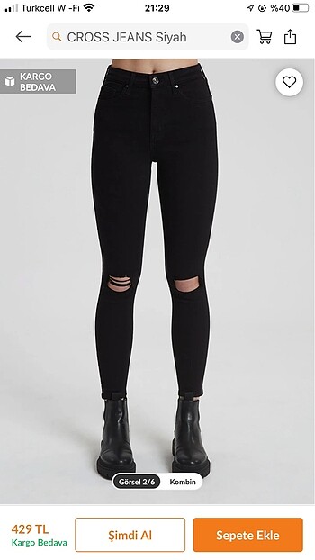 Cross siyah jeans