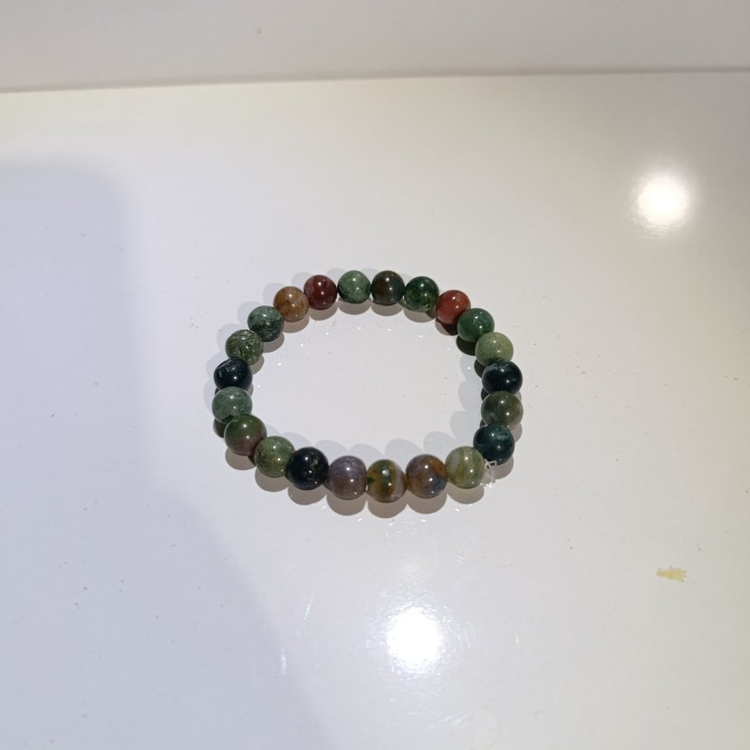 Hint akik doğal taş bileklik 8mm - Görsel 2