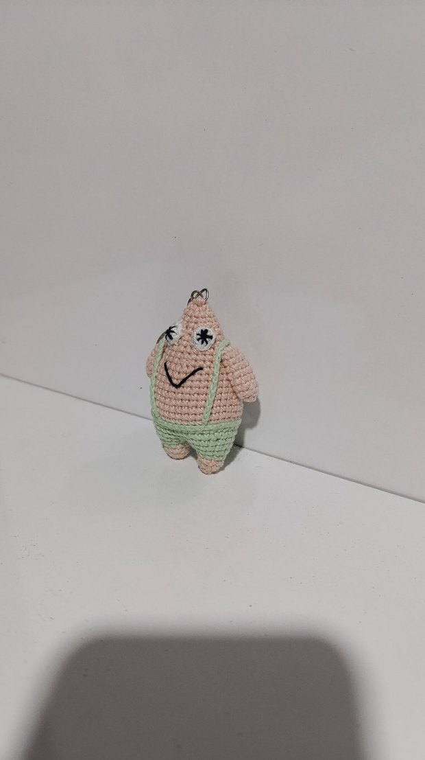 Pastel Bej Örgü Oyuncak Bebek - Görsel 3