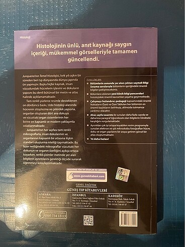 JUNQUEIRA Temel Histoloji 14.Baskı SIFIR - Görsel 5