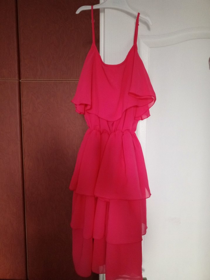 trendyol elbise askılı fuşya - Görsel 2