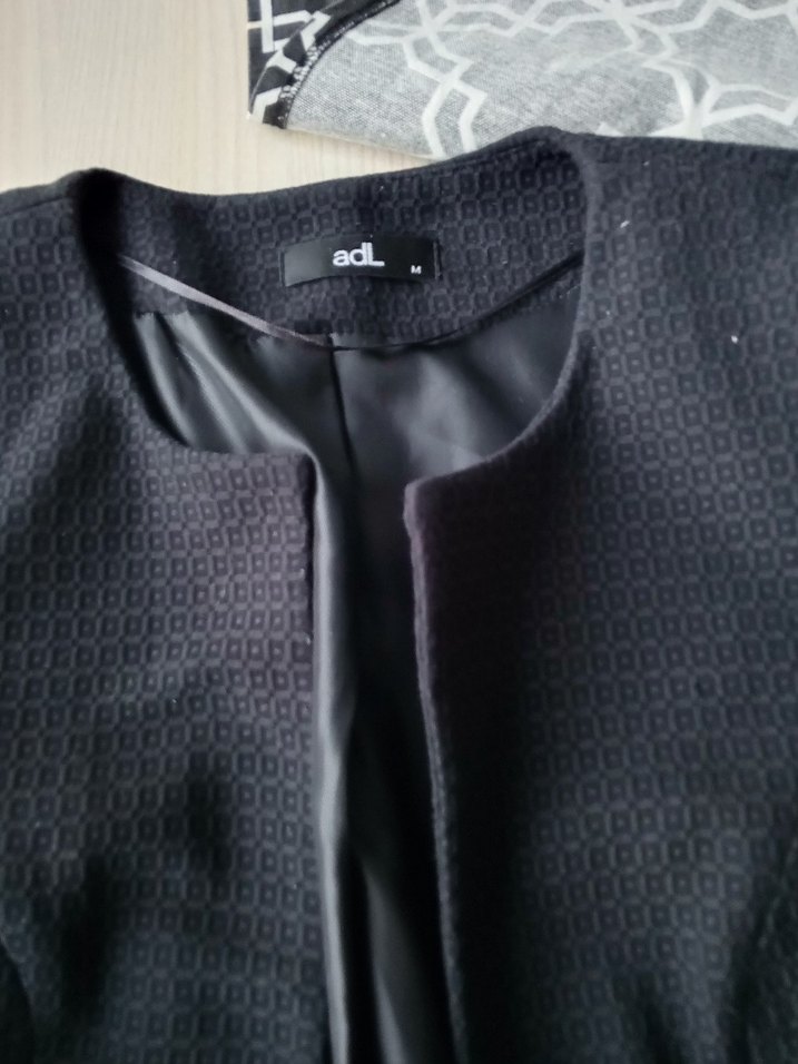 Siyah Kadın Düğmeli Midi Blazer - Görsel 2