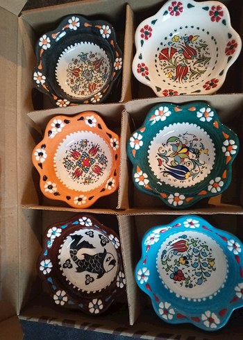 Desenli Çok Renkli çerezlik Servis Seti - Görsel 3