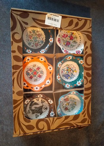 Desenli Çok Renkli çerezlik Servis Seti - Görsel 5