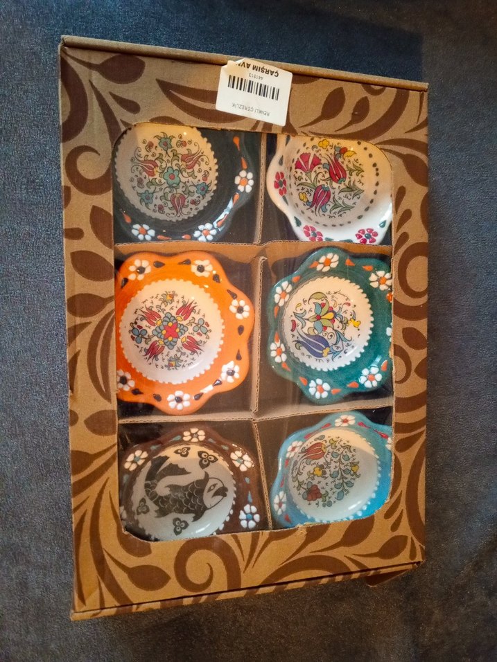 Desenli Çok Renkli çerezlik Servis Seti - Görsel 5