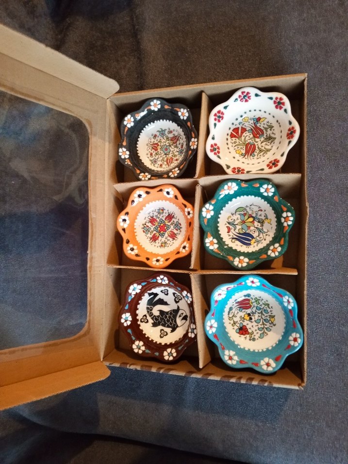 Desenli Çok Renkli çerezlik Servis Seti - Görsel 4