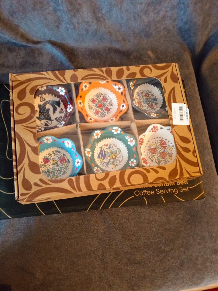 Desenli Çok Renkli çerezlik Servis Seti - Görsel 2