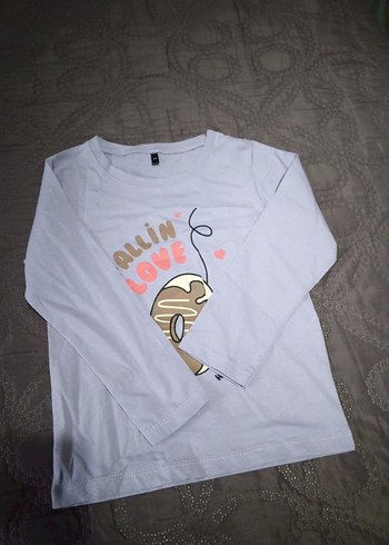 Kız Çocuk Bej Baskılı Kısa Kollu Tişört - Görsel 3