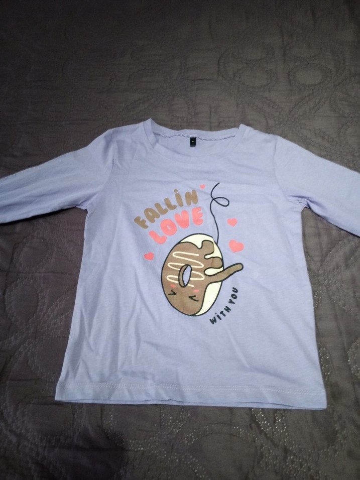 Kız Çocuk Bej Baskılı Kısa Kollu Tişört - Görsel 2