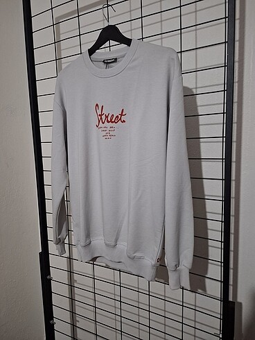 Ön Arka Baskılı İnce Sweatshirt S Beden Unisex