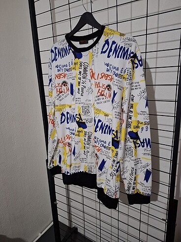 Diğer Ön Arka Baskılı Sweatshirt m beden