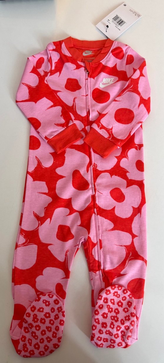 Nike renkli desenli Kız Bebek Fermuarlı Body tulum - Görsel 2