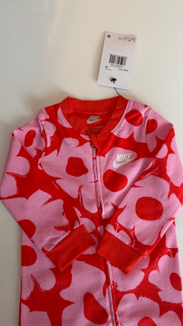 Nike renkli desenli Kız Bebek Fermuarlı Body tulum - Görsel 3