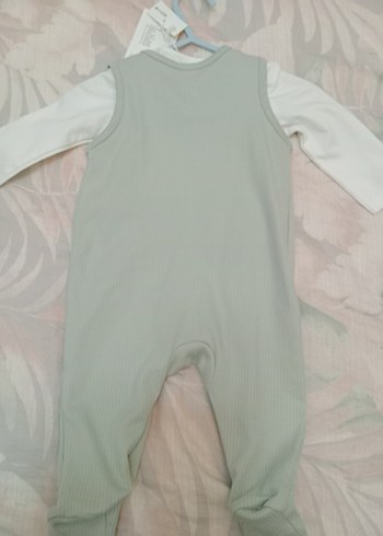 Yeşil Uzun Kollu Bebek Tulum - Görsel 3