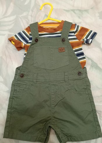 Erkek Bebek Askılı Şort Tulum - Görsel 2