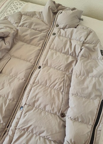 Düğmeli Beyaz Kadın Kışlık Mont lufian kadın mont - Görsel 4