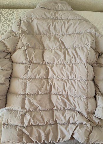 Düğmeli Beyaz Kadın Kışlık Mont lufian kadın mont - Görsel 5