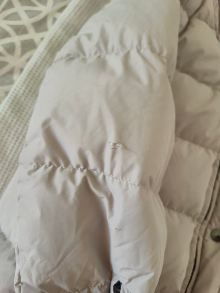 Düğmeli Beyaz Kadın Kışlık Mont lufian kadın mont - Görsel 2