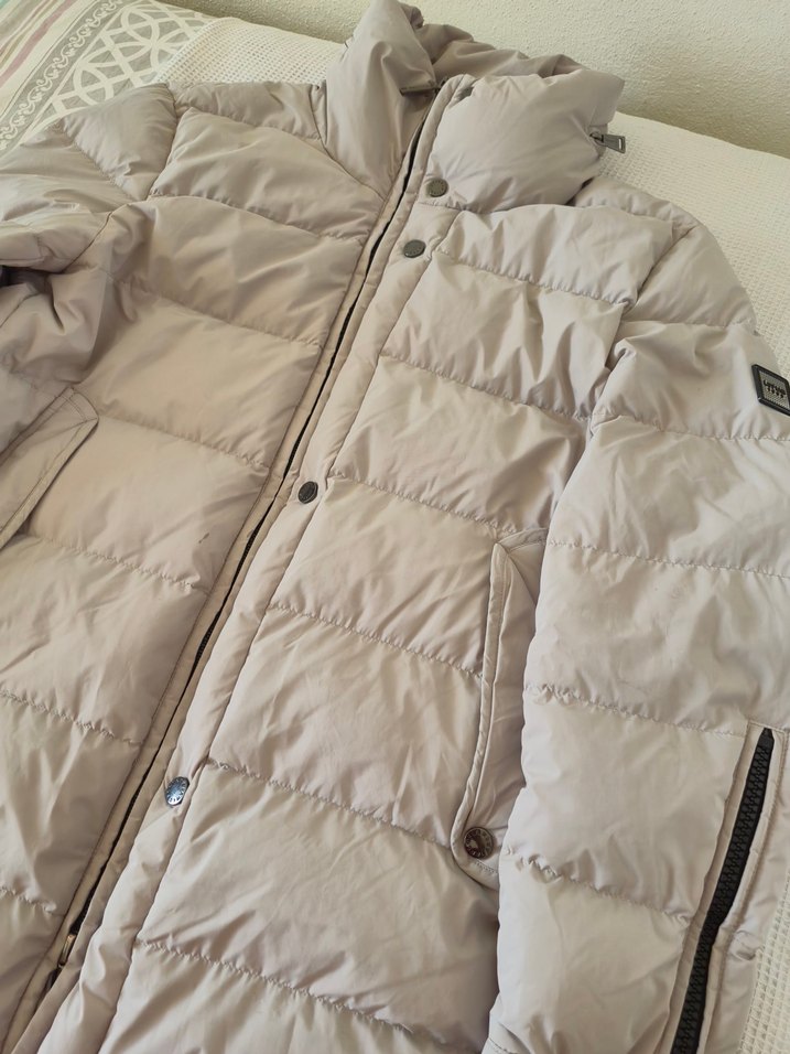 Düğmeli Beyaz Kadın Kışlık Mont lufian kadın mont - Görsel 4