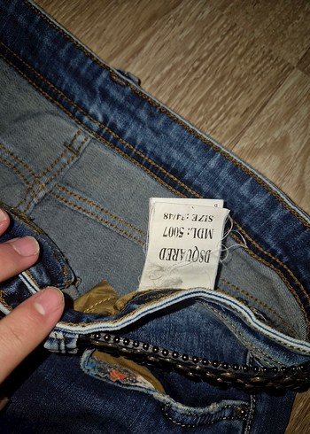 dsquared2 pantolon dusuk bel jeans true religion taslama - Görsel 5