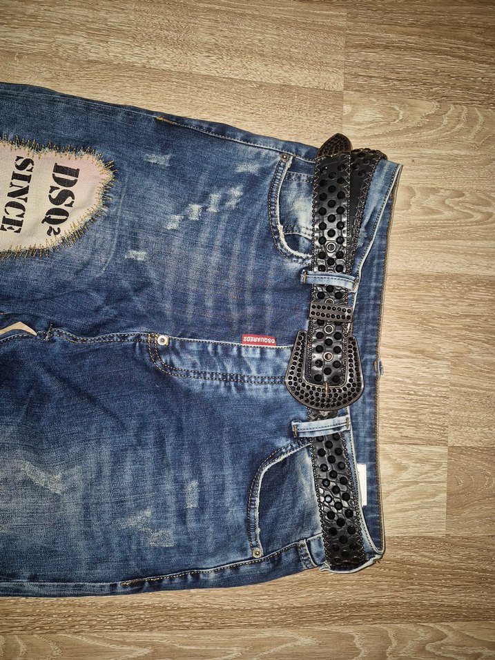 dsquared2 pantolon dusuk bel jeans true religion taslama - Görsel 4