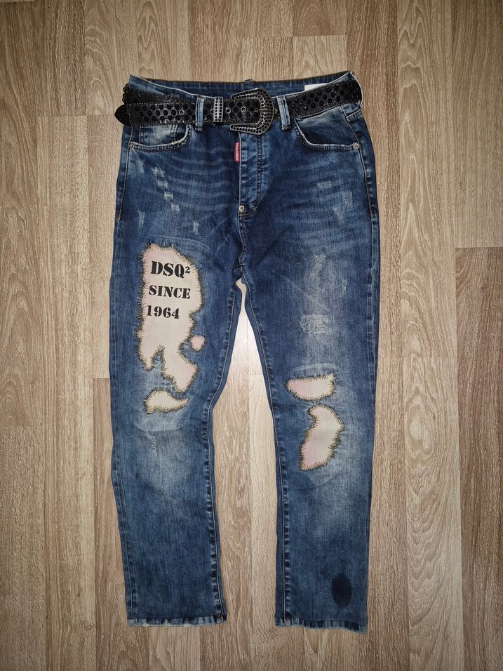 dsquared2 pantolon dusuk bel jeans true religion taslama - Görsel 3