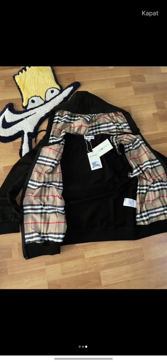 burberry ceket true religion hiphop pislick y2k vintage hırka - Görsel 2