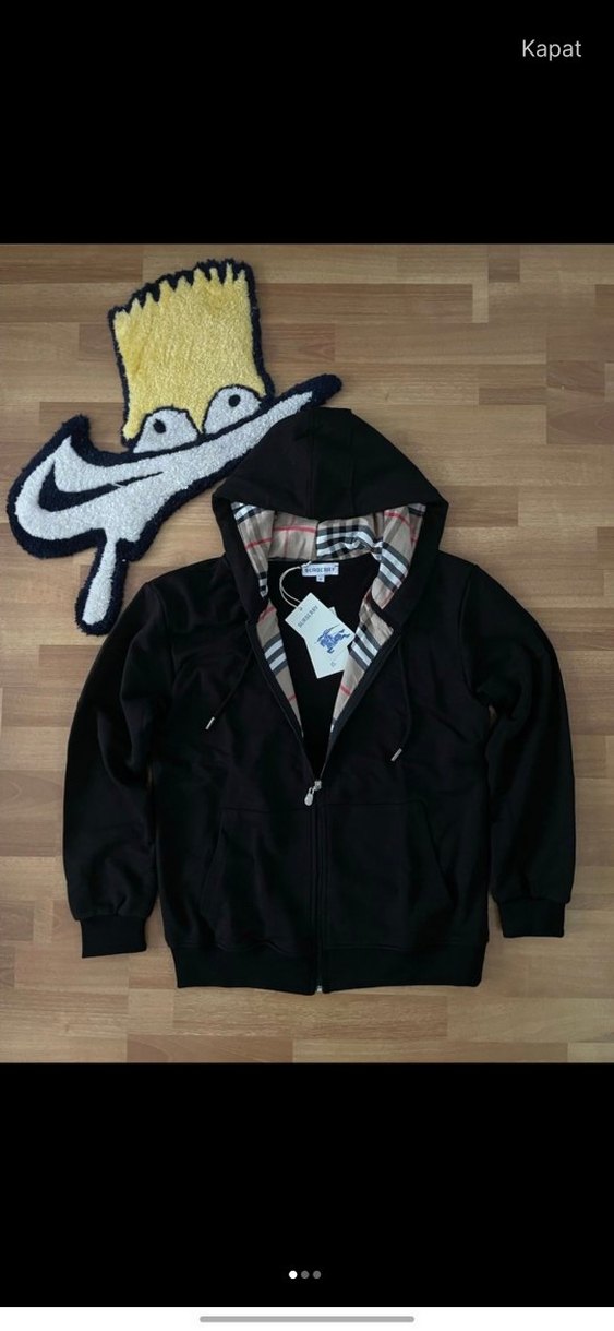 burberry ceket true religion hiphop pislick y2k vintage hırka - Görsel 3