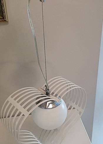 Beden beyaz Renk Beyaz Kalp Tasarımlı Avize